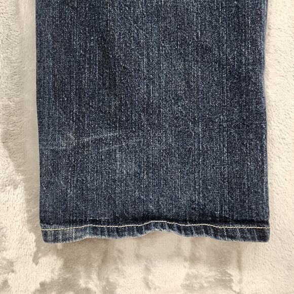 Village Jeans Womens 22 Blue Dark Wash High Rise Bootcut Stretch Denim Casual - Picture 8 of 16